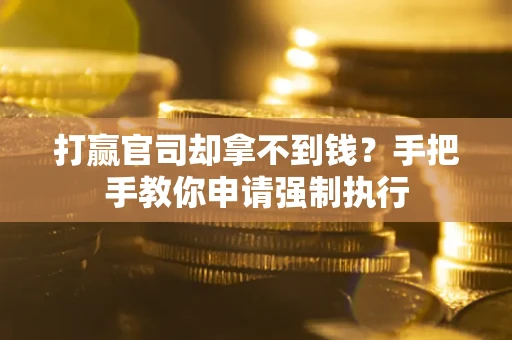 北京打赢官司却拿不到钱？手把手教你申请强制执行