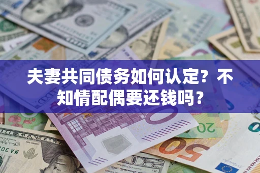 北京夫妻共同债务如何认定？不知情配偶要还钱吗？