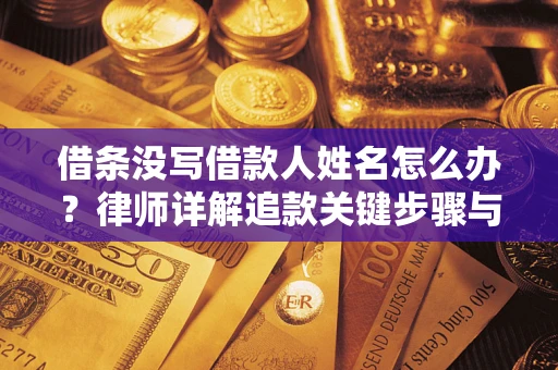 北京借条没写借款人姓名怎么办？律师详解追款关键步骤与证据链构建